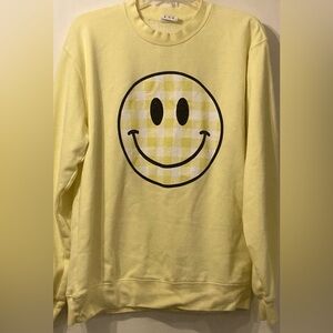 Mallory Ervin Living Fully Co. smiley sweatshirt, size medium